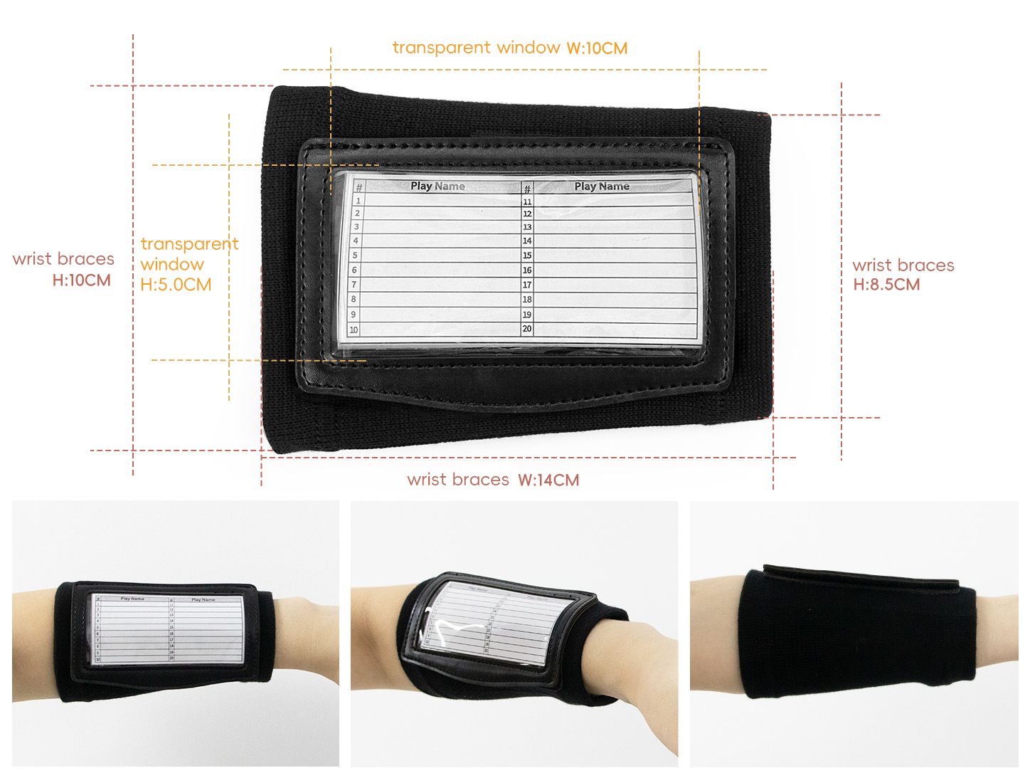 Youth asymmetrical rugby tactical wristband model